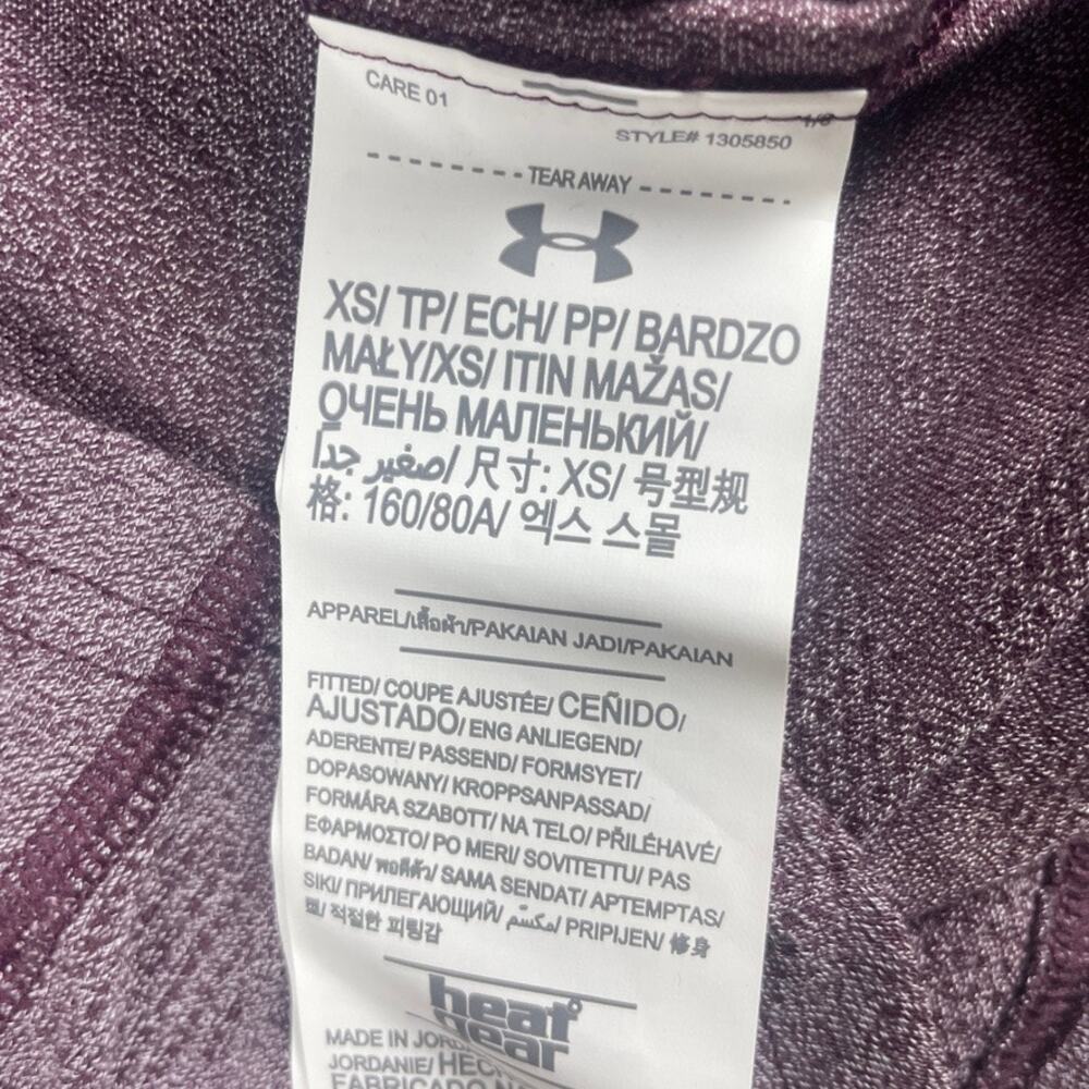 Under Armour Men's X-Small Purple Polyester Threadborne Power Sleeve Fitted Tee - Picture 5 of 11